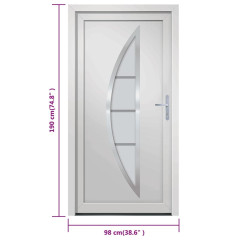 OMAXI Vchodové dveře bílé 98 x 190 cm PVC 887261