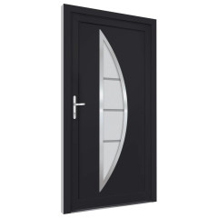 OMAXI Vchodové dveře antracitové 108 x 200 cm PVC 887353
