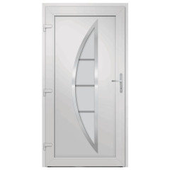 OMAXI Vchodové dveře antracitové 108 x 200 cm PVC 887353