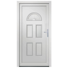 OMAXI Vchodové dveře bílé 88 x 208 cm PVC 887766