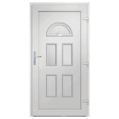 OMAXI Vchodové dveře bílé 88 x 208 cm PVC 887766