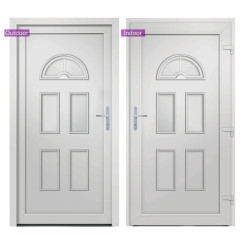 OMAXI Vchodové dveře bílé 88 x 208 cm PVC 887766