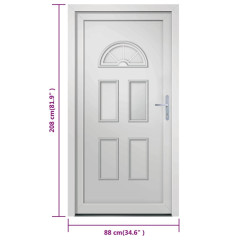 OMAXI Vchodové dveře bílé 88 x 208 cm PVC 887766