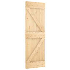 OMAXI Posuvné dveře s kováním 70 x 210 cm masivní borové dřevo 080249