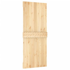 OMAXI Posuvné dveře s kováním 85 x 210 cm masivní borové dřevo 080362