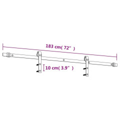 OMAXI Posuvné dveře s kováním 85 x 210 cm masivní borové dřevo 080362