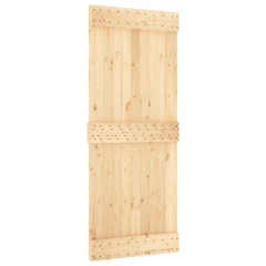 OMAXI Posuvné dveře s kováním 85 x 210 cm masivní borové dřevo 080430