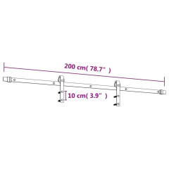 OMAXI Posuvné dveře s kováním 85 x 210 cm masivní borové dřevo 080430