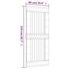 OMAXI Posuvné dveře s kováním 90 x 210 cm masivní borové dřevo 080508