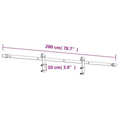 OMAXI Posuvné dveře s kováním 90 x 210 cm masivní borové dřevo 080508