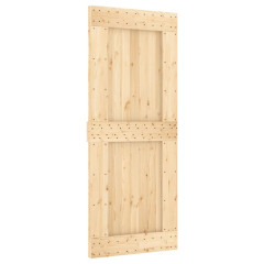 OMAXI Posuvné dveře s kováním 85 x 210 cm masivní borové dřevo 080690