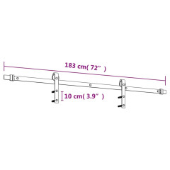 OMAXI Posuvné dveře s kováním 85 x 210 cm masivní borové dřevo 080690