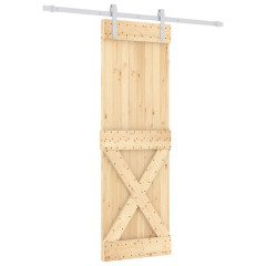 OMAXI Posuvné dveře s kováním 70 x 210 cm masivní borové dřevo 080713