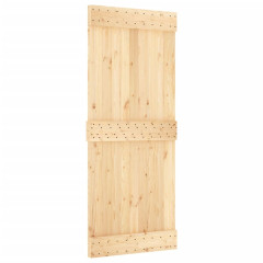 OMAXI Posuvné dveře s kováním 85 x 210 cm masivní borové dřevo 080836