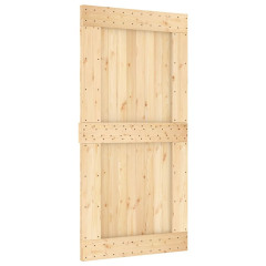 OMAXI Posuvné dveře s kováním 100 x 210 cm masivní borové dřevo 080928