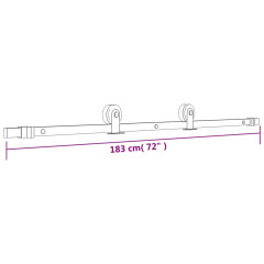 OMAXI Posuvné dveře s kováním 70 x 210 cm masivní borové dřevo 081093