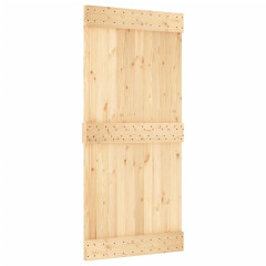 OMAXI Posuvné dveře s kováním 95 x 210 cm masivní borové dřevo 081239