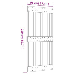 OMAXI Posuvné dveře s kováním 95 x 210 cm masivní borové dřevo 081239