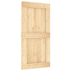 OMAXI Posuvné dveře s kováním 100 x 210 cm masivní borové dřevo 081307
