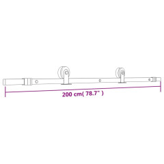 OMAXI Posuvné dveře s kováním 100 x 210 cm masivní borové dřevo 081307