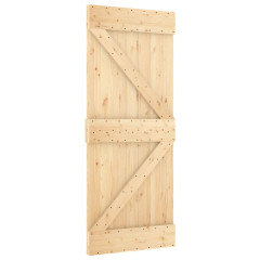 OMAXI Posuvné dveře s kováním 85 x 210 cm masivní borové dřevo 080768
