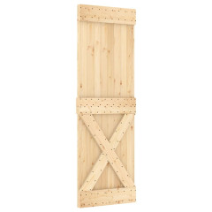 OMAXI Posuvné dveře s kováním 70 x 210 cm masivní borové dřevo 081871