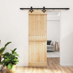 OMAXI Posuvné dveře s kováním 70 x 210 cm masivní borové dřevo 081949