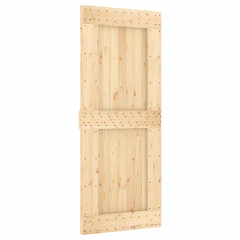 OMAXI Posuvné dveře s kováním 85 x 210 cm masivní borové dřevo 082021