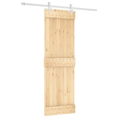 OMAXI Posuvné dveře s kováním 70 x 210 cm masivní borové dřevo 082342