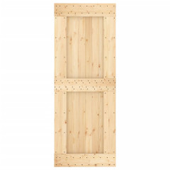 OMAXI Posuvné dveře s kováním 85 x 210 cm masivní borové dřevo 082427