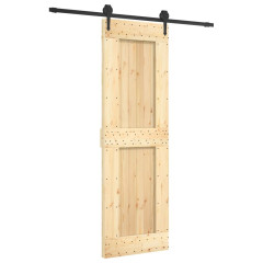 OMAXI Posuvné dveře s kováním 70 x 210 cm masivní borové dřevo 082588