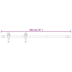 OMAXI Posuvné dveře s kováním 70 x 210 cm masivní borové dřevo 082588