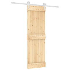 OMAXI Posuvné dveře s kováním 70 x 210 cm masivní borové dřevo 082700