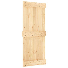 OMAXI Posuvné dveře s kováním 85 x 210 cm masivní borové dřevo 082724