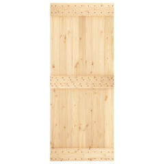 OMAXI Posuvné dveře s kováním 85 x 210 cm masivní borové dřevo 082724