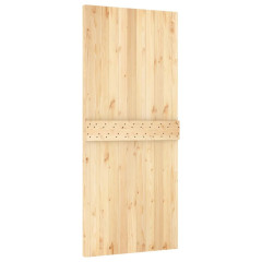 OMAXI Posuvné dveře s kováním 90 x 210 cm masivní borové dřevo 082779
