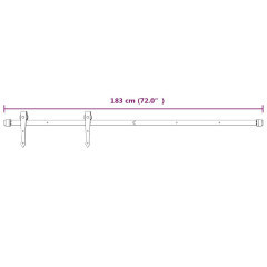OMAXI Posuvné dveře s kováním 90 x 210 cm masivní borové dřevo 082779