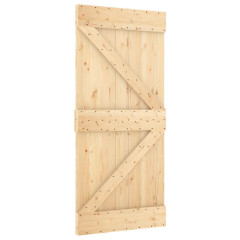 OMAXI Posuvné dveře s kováním 95 x 210 cm masivní borové dřevo 082847