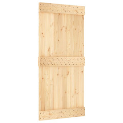OMAXI Posuvné dveře s kováním 95 x 210 cm masivní borové dřevo 082892