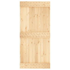 OMAXI Posuvné dveře s kováním 95 x 210 cm masivní borové dřevo 082892