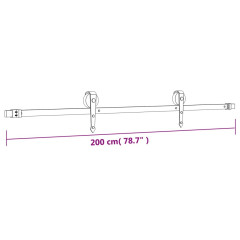 OMAXI Posuvné dveře s kováním 70 x 210 cm masivní borové dřevo 082915