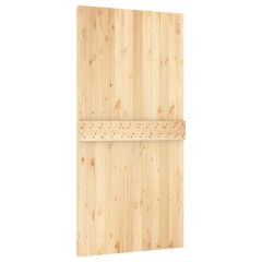 OMAXI Posuvné dveře s kováním 100 x 210 cm masivní borové dřevo 082960