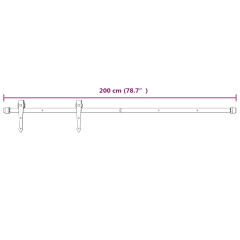 OMAXI Posuvné dveře s kováním 70 x 210 cm masivní borové dřevo 083158