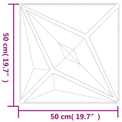 OMAXI Nástěnné panely 48 ks černé 50 x 50 cm xPS 12 m² hvězda 437305