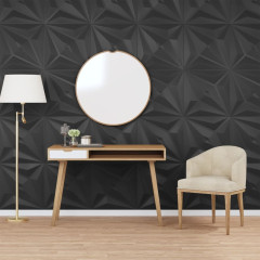 OMAXI Nástěnné panely 12 ks černé 50 x 50 cm XPS 3 m² hvězda 437282
