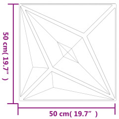 OMAXI Nástěnné panely 12 ks černé 50 x 50 cm XPS 3 m² hvězda 437282