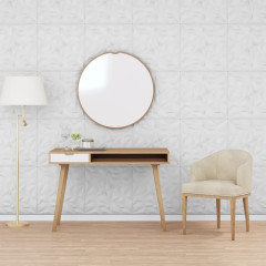 OMAXI Nástěnné panely 12 ks bílé 50 x 50 cm XPS 3 m² ametyst 437374