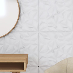 OMAXI Nástěnné panely 12 ks bílé 50 x 50 cm XPS 3 m² ametyst 437374