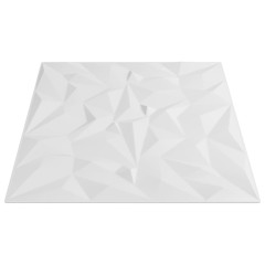 OMAXI Nástěnné panely 12 ks bílé 50 x 50 cm XPS 3 m² ametyst 437374