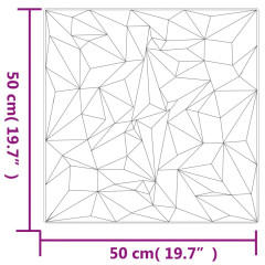 OMAXI Nástěnné panely 12 ks bílé 50 x 50 cm XPS 3 m² ametyst 437374